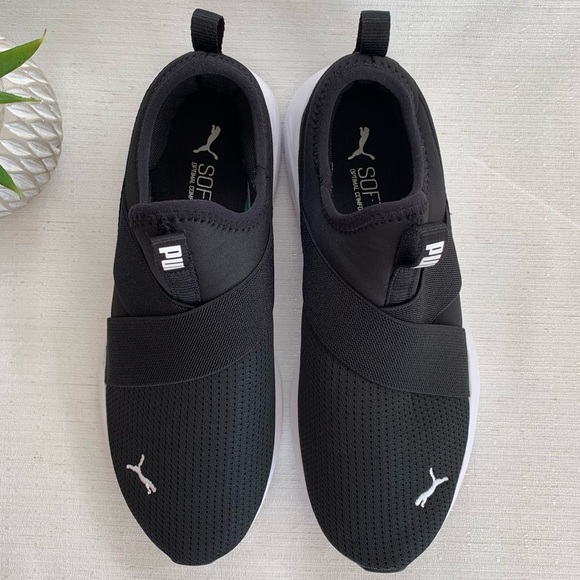 Puma Black and White Chroma Slip-On Light Weight Athletic Sneakers Woman’s 8 - Picture 6 of 10